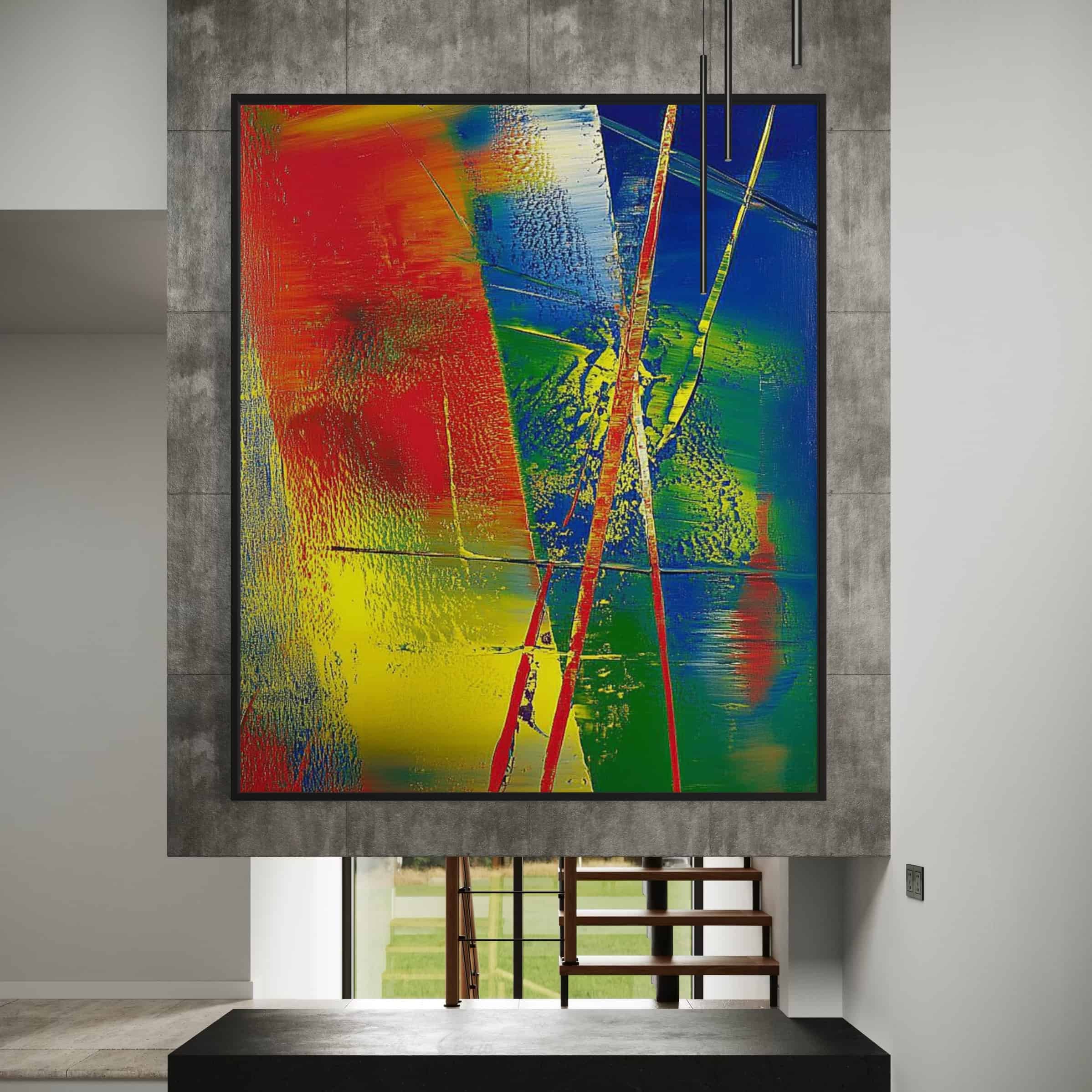 ABSTRACT COLOR FIELD PAINTING: "COLOR HARMONY"