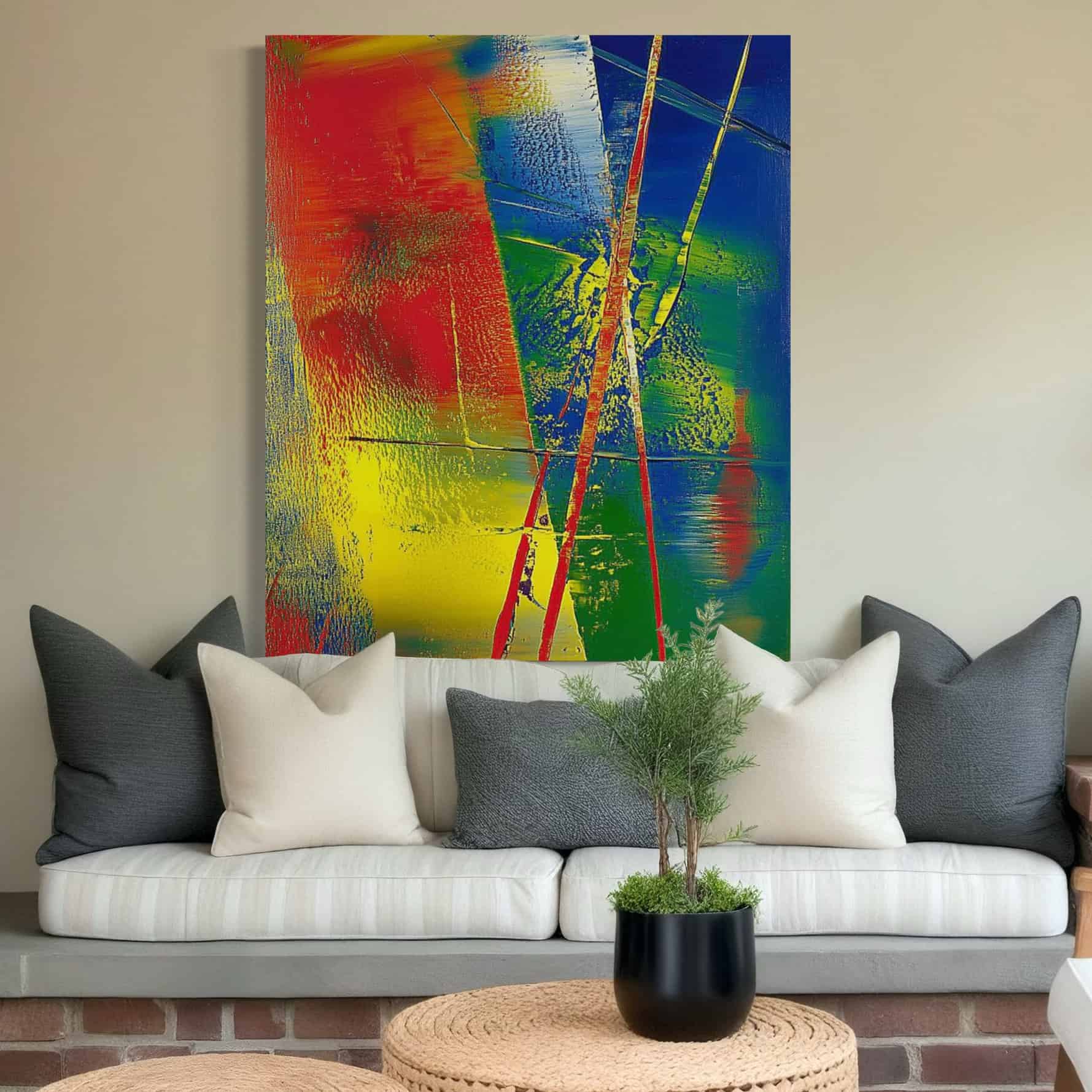 ABSTRACT COLOR FIELD PAINTING: "COLOR HARMONY"