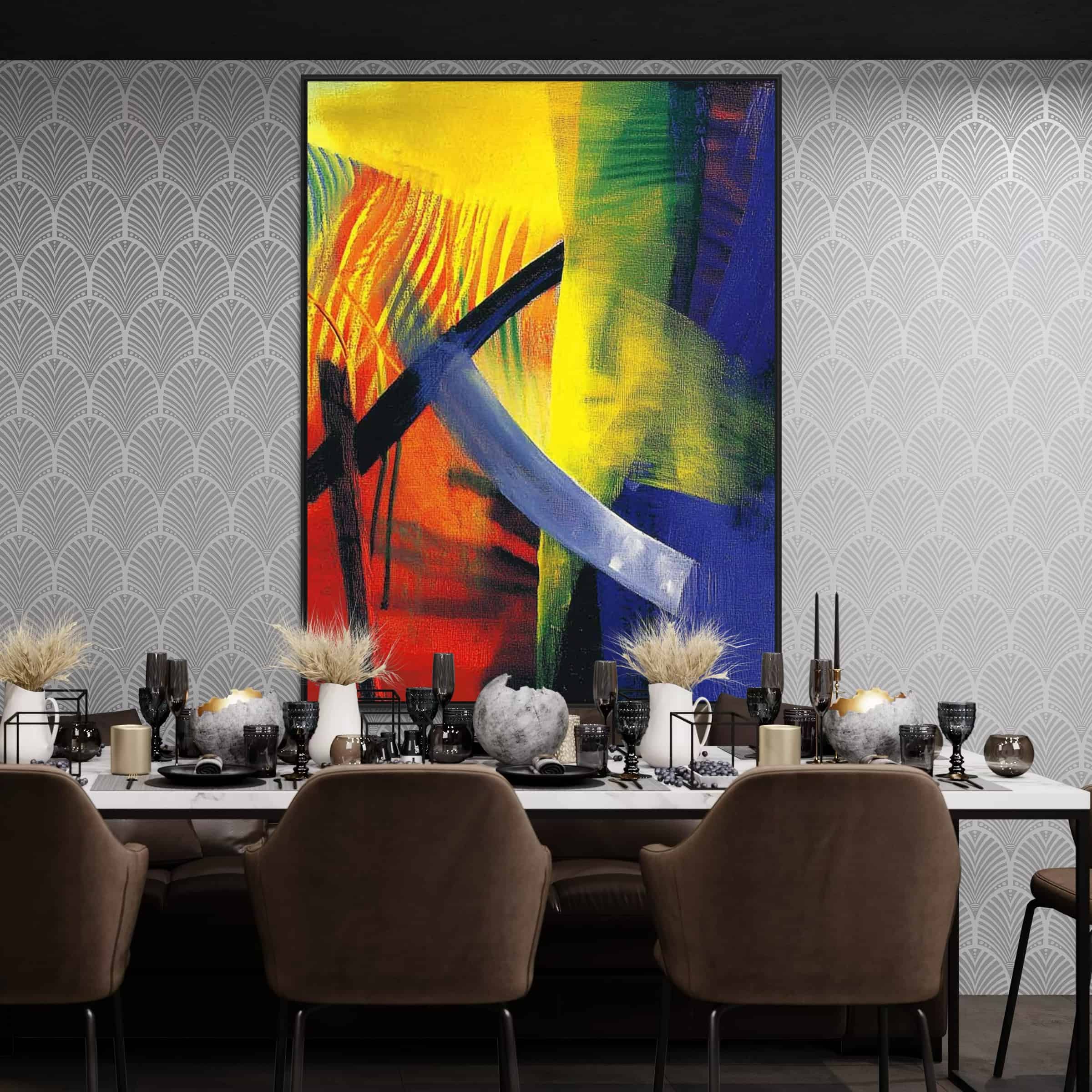 ABSTRACT EXPRESSIONIST PAINTING: "COSMIC DANCE"