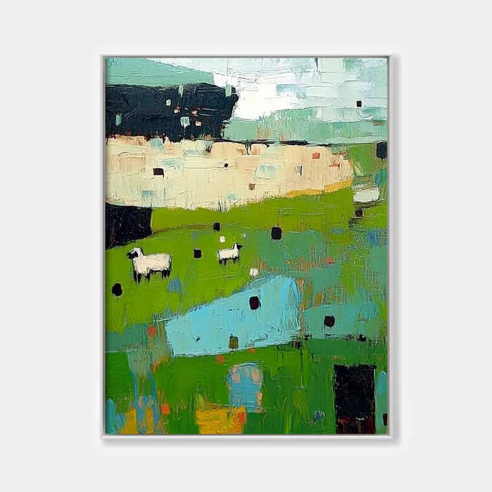 ANIMAL ART "HILLSIDE FLOCK"