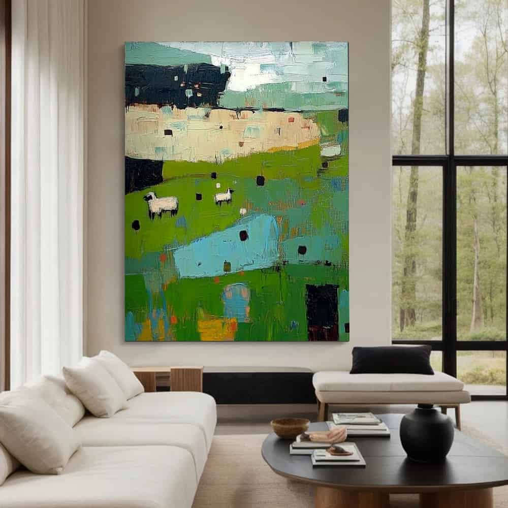 ANIMAL ART "HILLSIDE FLOCK"