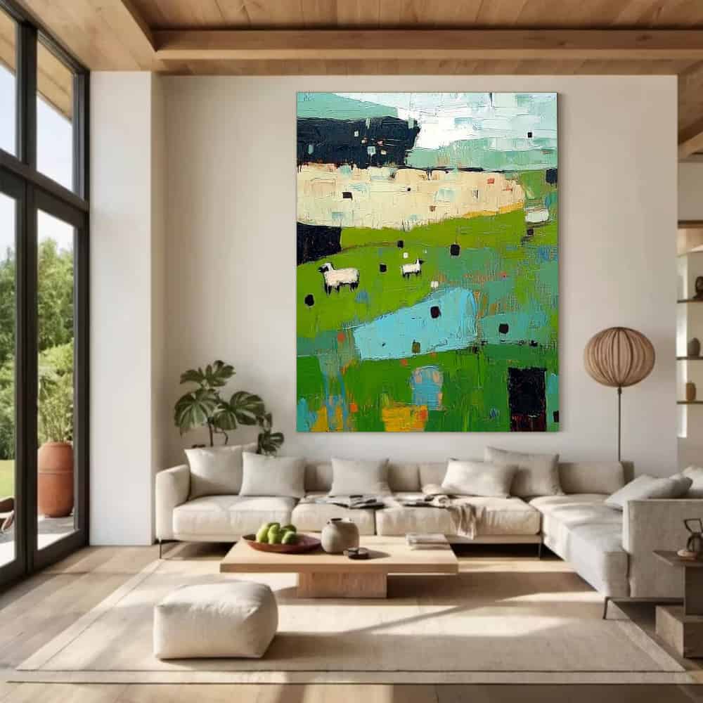 ANIMAL ART "HILLSIDE FLOCK"