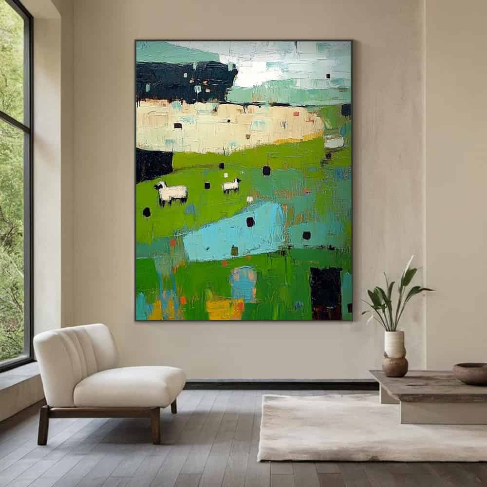 ANIMAL ART "HILLSIDE FLOCK"