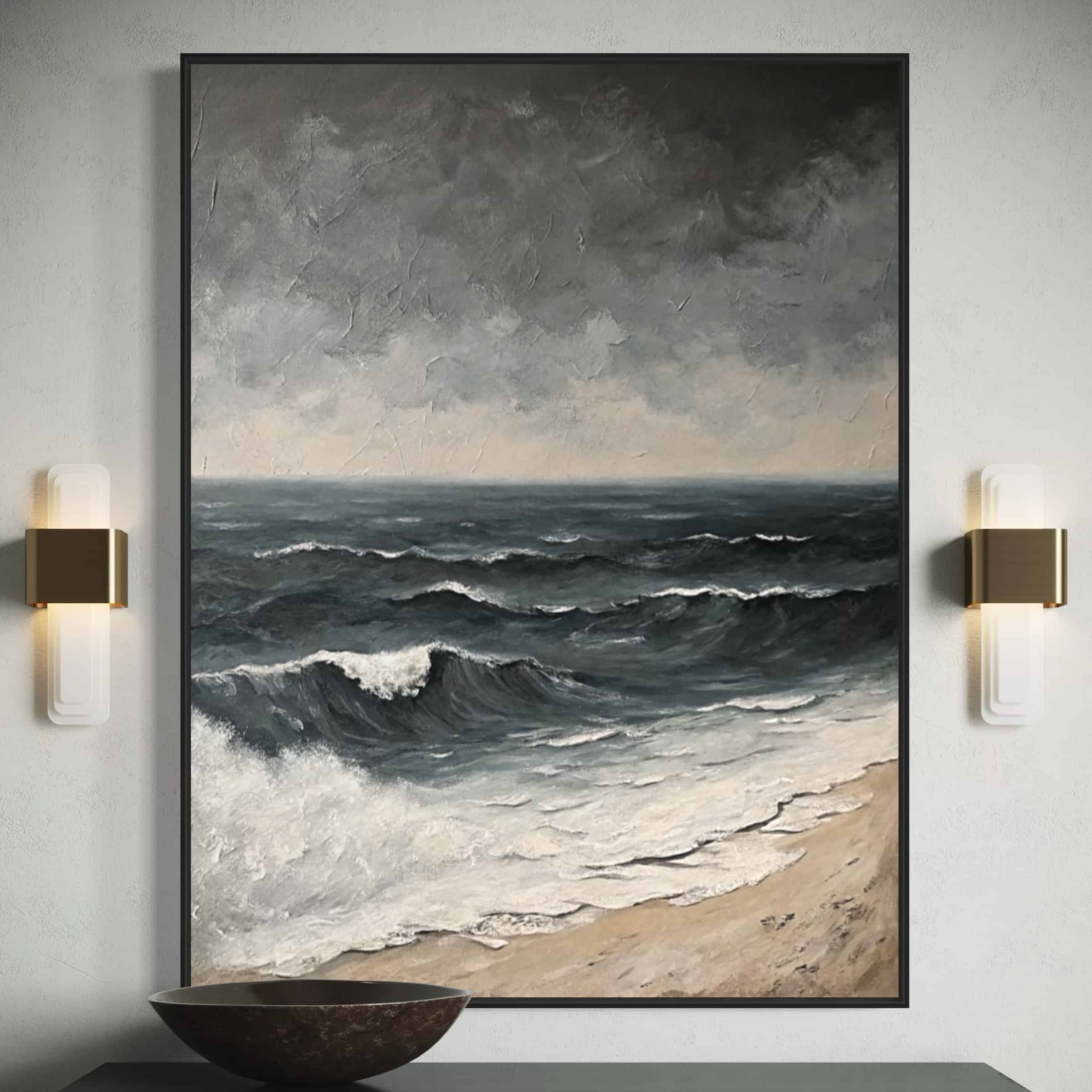 ATMOSPHERIC PAINTING: "STORMY SHORES"