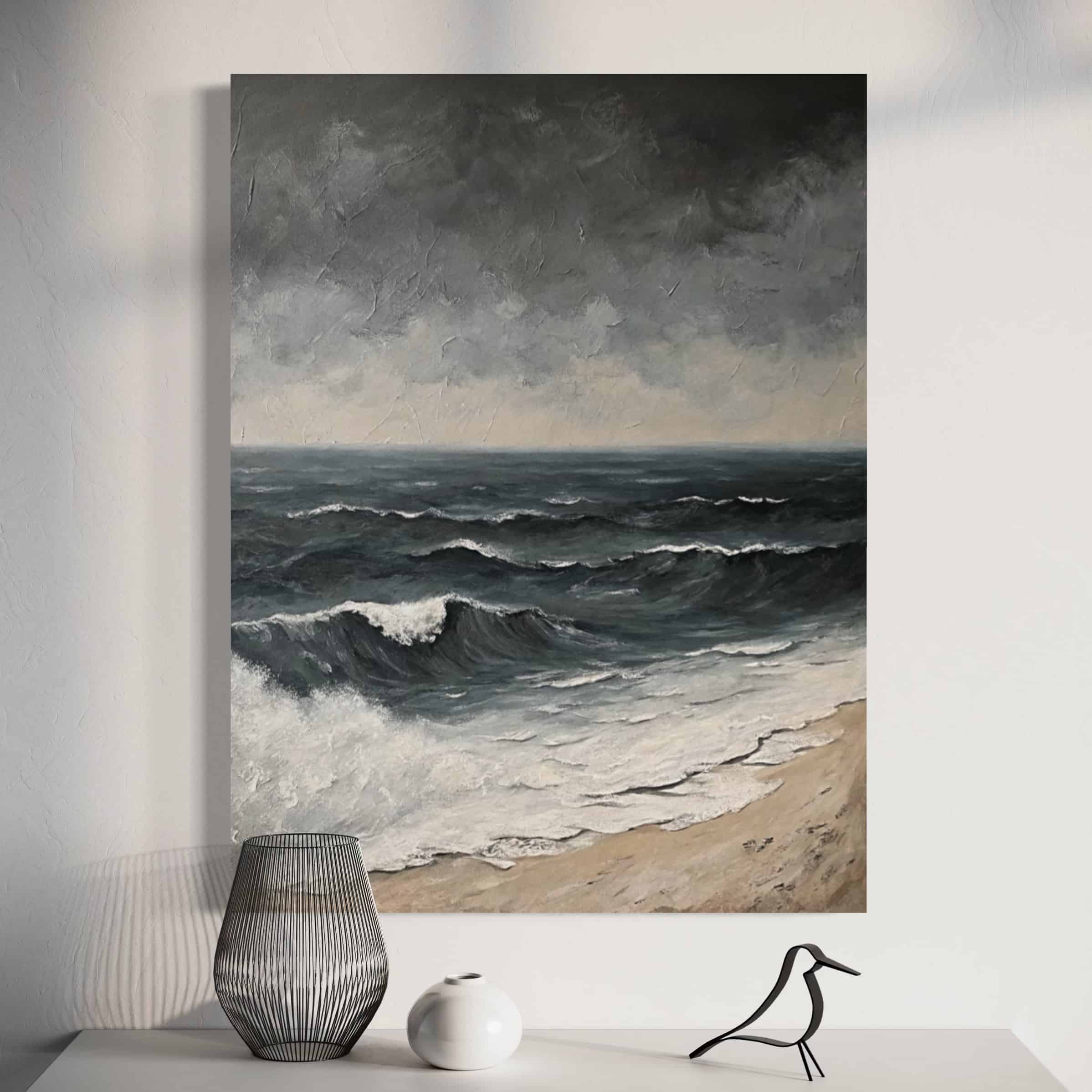 ATMOSPHERIC PAINTING: "STORMY SHORES"