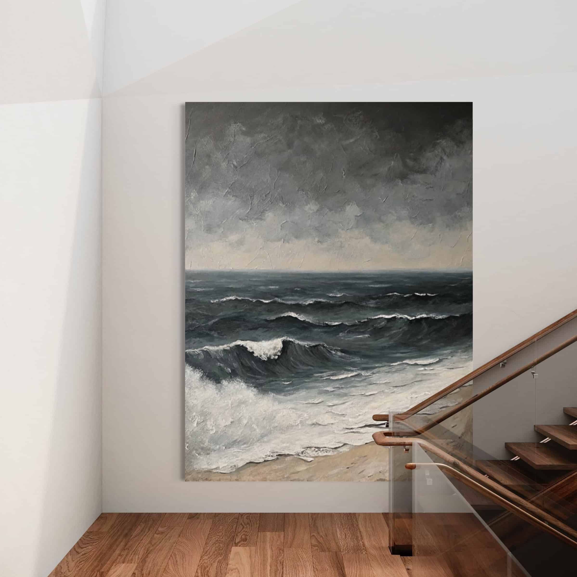 ATMOSPHERIC PAINTING: "STORMY SHORES"