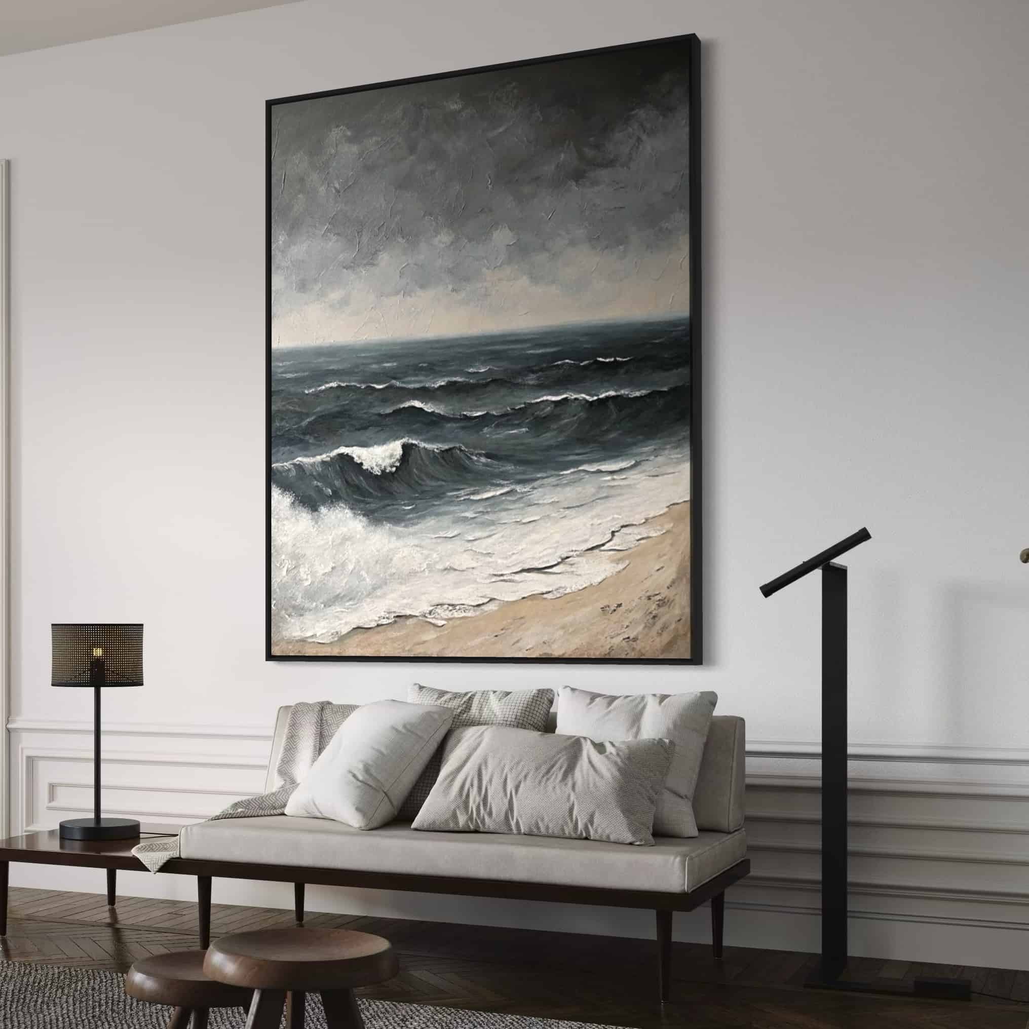 ATMOSPHERIC PAINTING: "STORMY SHORES"