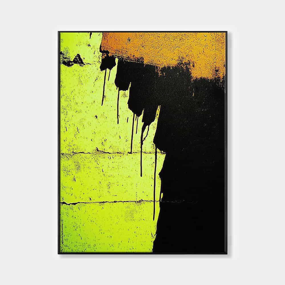 BLACK TEXTURED ART "ACID ETCHING"