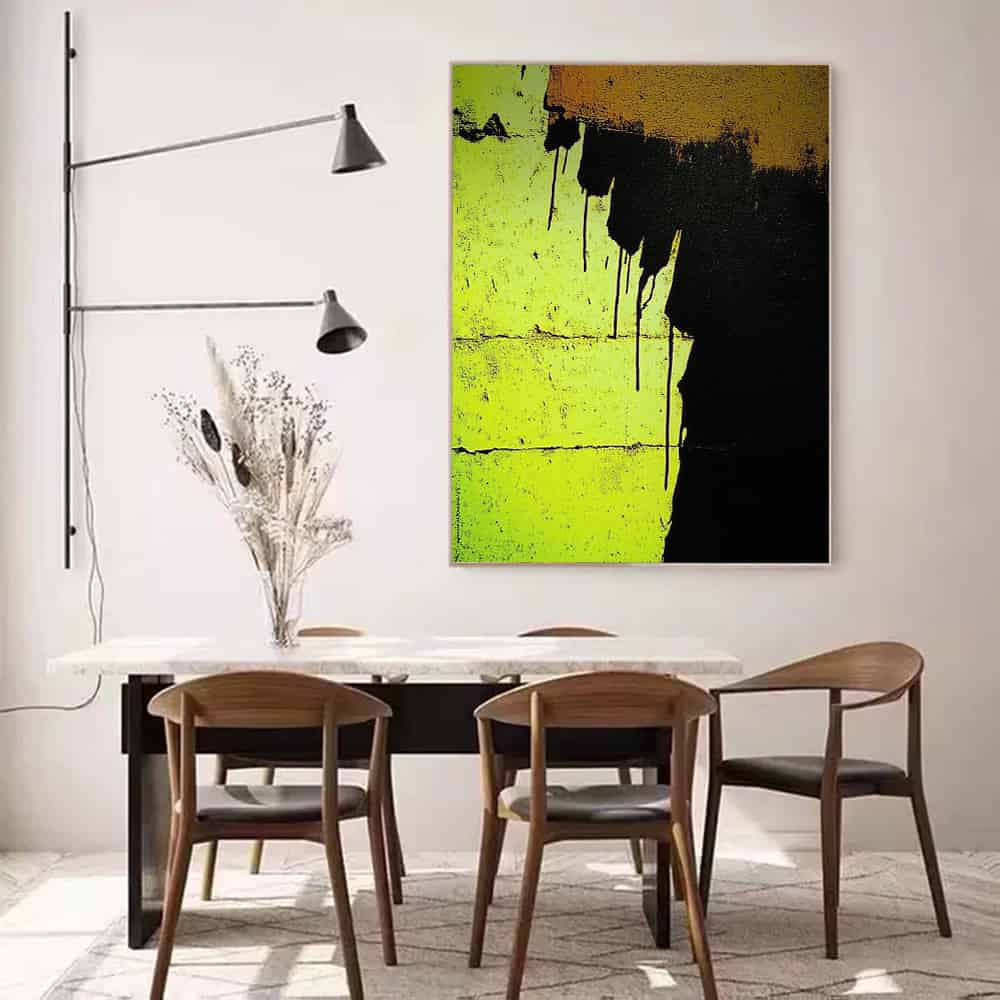 BLACK TEXTURED ART "ACID ETCHING"