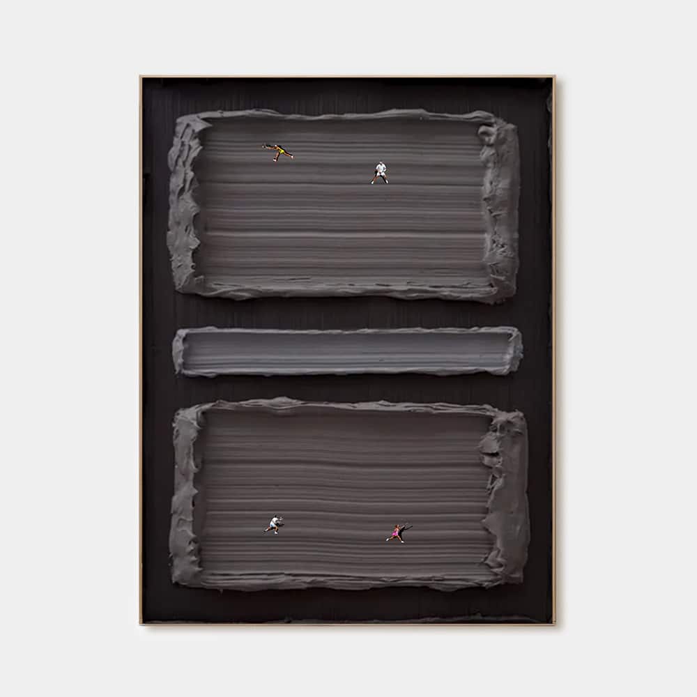 BLACK TEXTURED ART "ASPHALT ARENA"