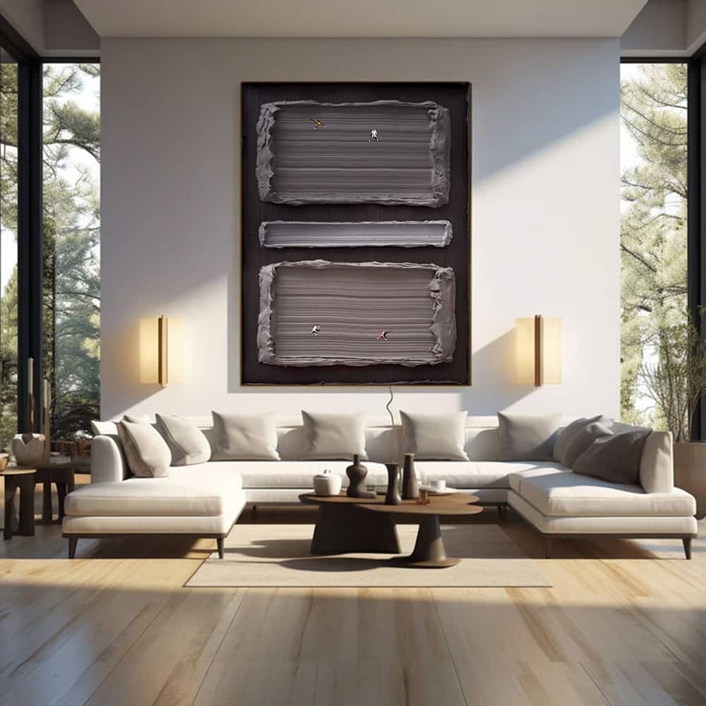 BLACK TEXTURED ART "ASPHALT ARENA"
