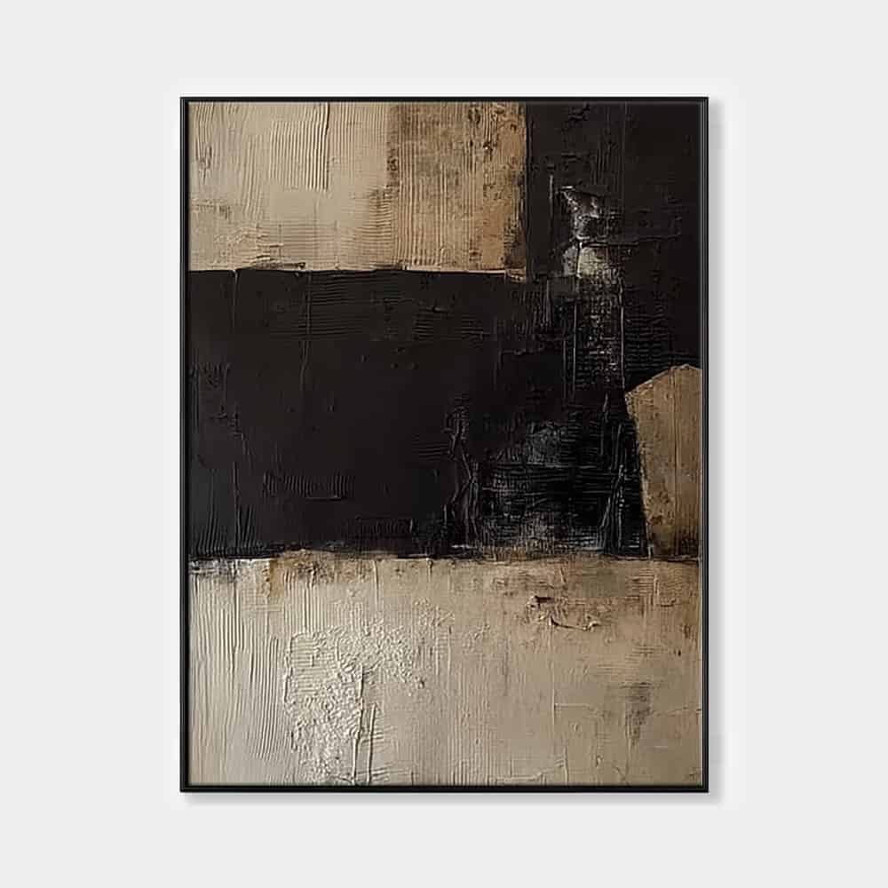 BLACK TEXTURED ART "BASTION OF SHADOWS"