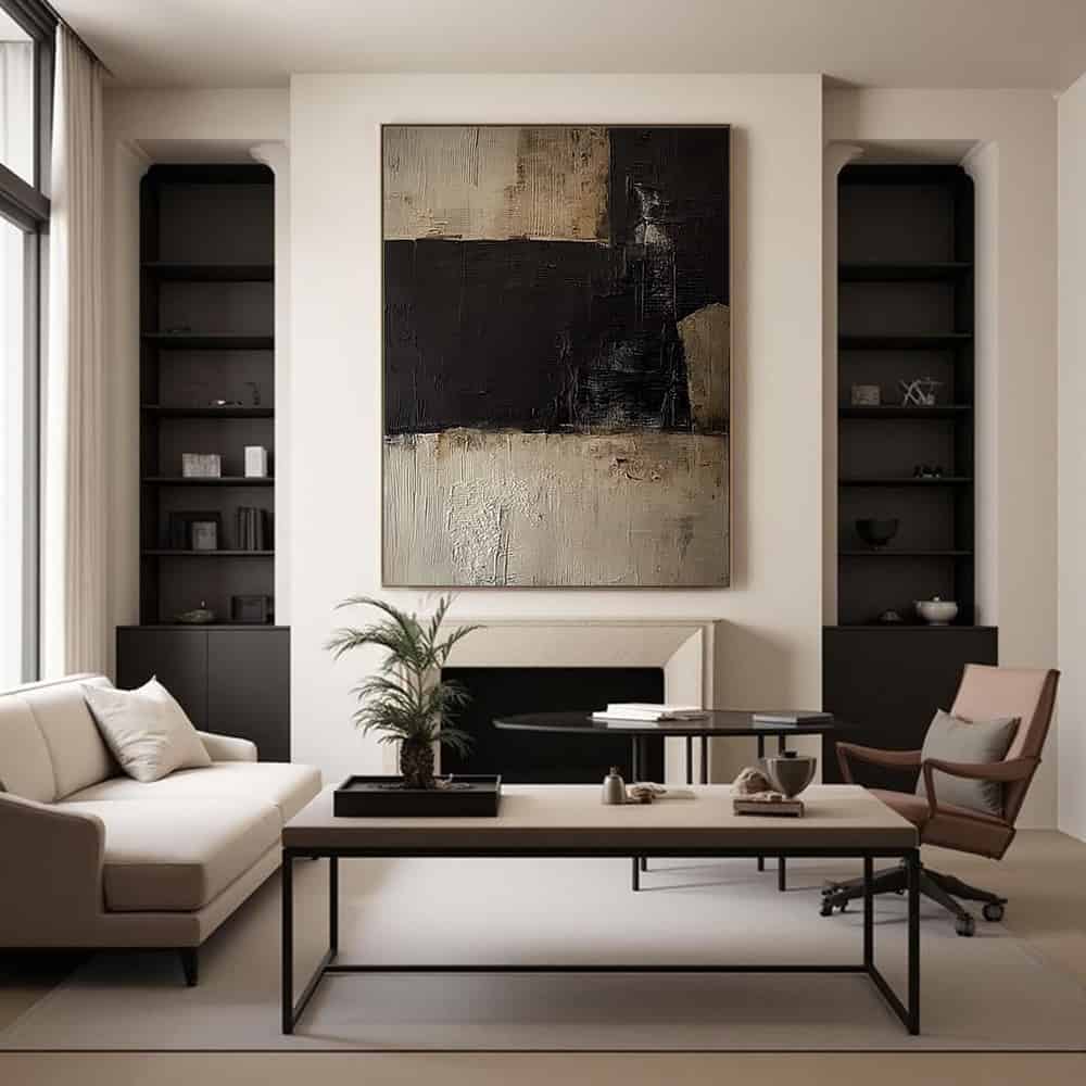 BLACK TEXTURED ART "BASTION OF SHADOWS"