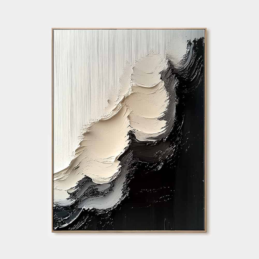 BLACK TEXTURED ART "BREACH"