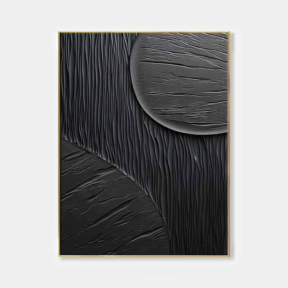 BLACK TEXTURED ART "SONIC SPHERES"