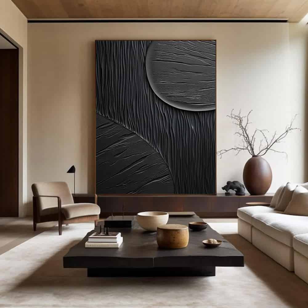 BLACK TEXTURED ART "SONIC SPHERES"