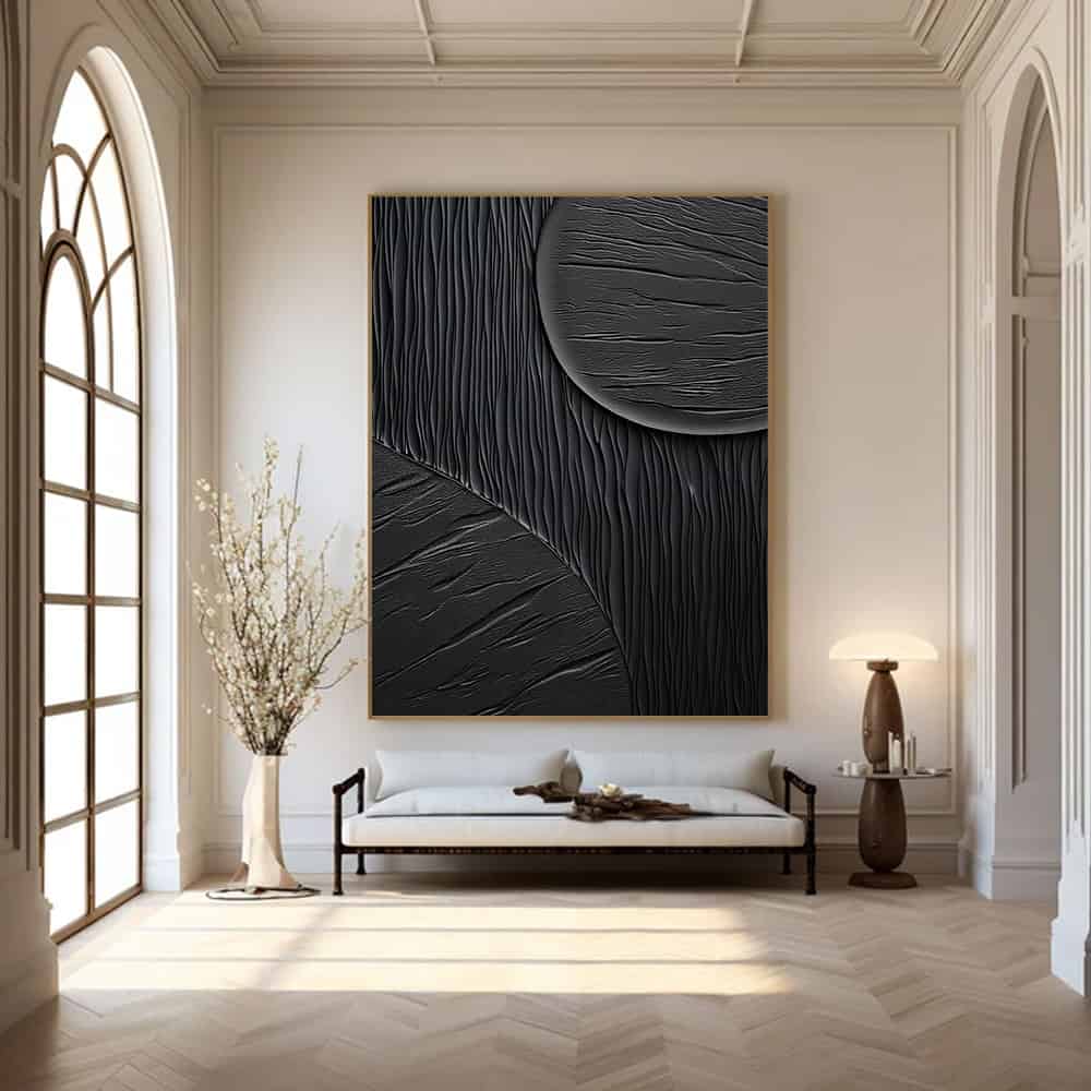 BLACK TEXTURED ART "SONIC SPHERES"