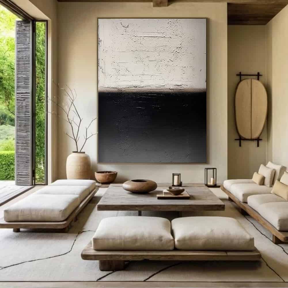 BLACK TEXTURED ART "THE ABYSS"