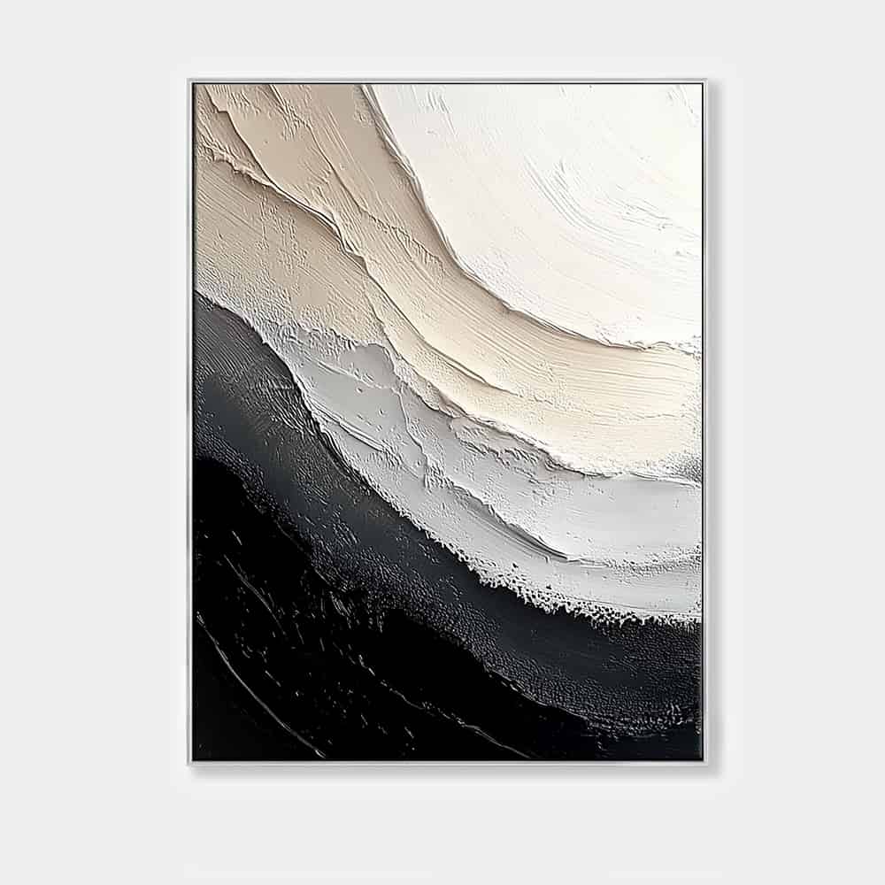 BLACK TEXTURED ART "THE ASCENT"