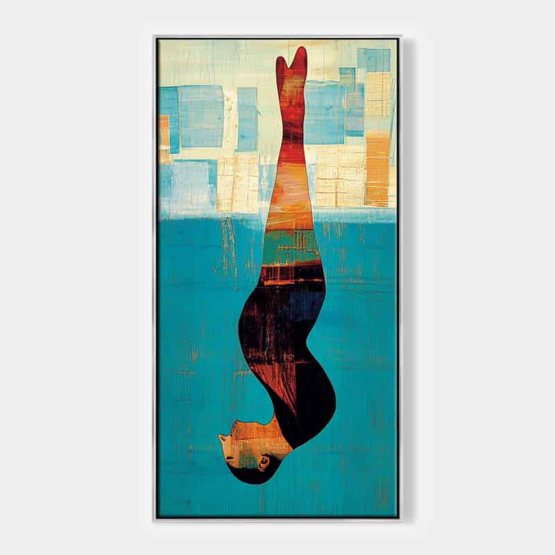 COLOR ABSTRACT ART "A DIVE BETWEEN WORLDS"