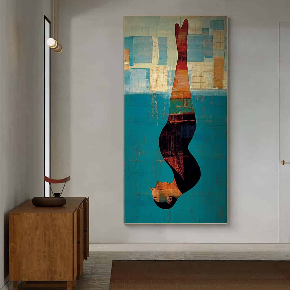 COLOR ABSTRACT ART "A DIVE BETWEEN WORLDS"