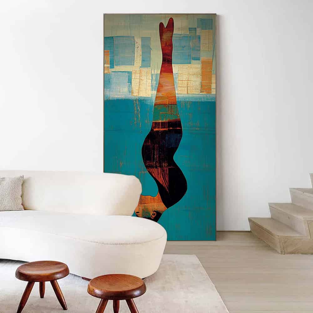 COLOR ABSTRACT ART "A DIVE BETWEEN WORLDS"