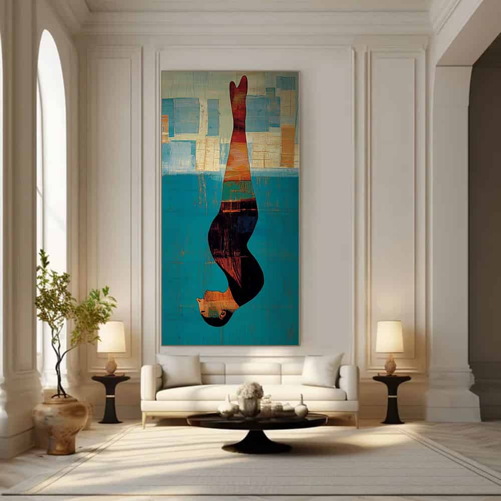 COLOR ABSTRACT ART "A DIVE BETWEEN WORLDS"