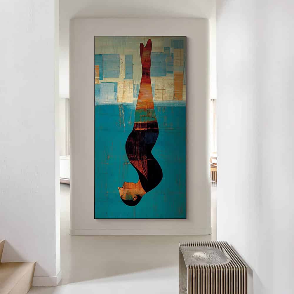 COLOR ABSTRACT ART "A DIVE BETWEEN WORLDS"