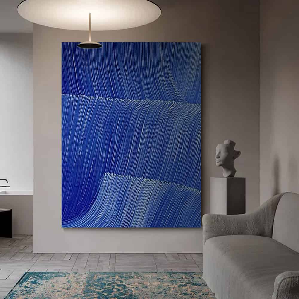 COLOR ABSTRACT ART "AZURE CASCADE"