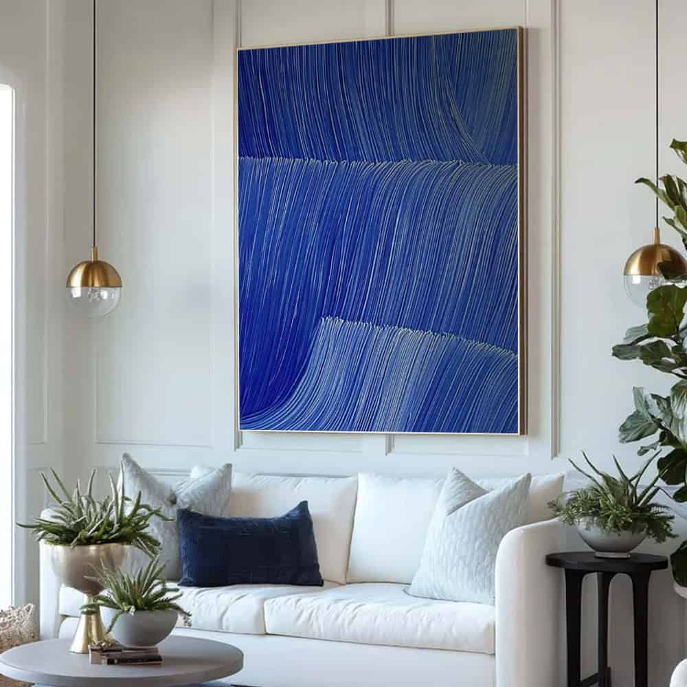 COLOR ABSTRACT ART "AZURE CASCADE"