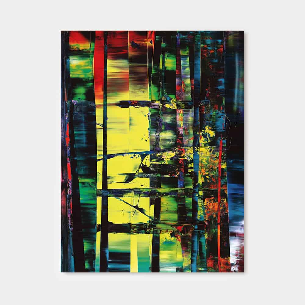 COLOR ABSTRACT ART "BROKEN LATTICE"