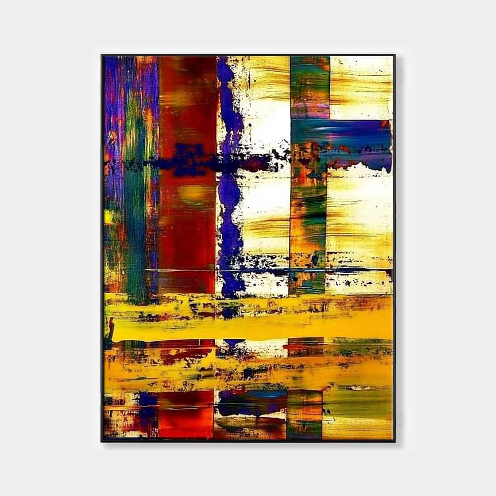 COLOR ABSTRACT ART "BROKEN LATTICE"