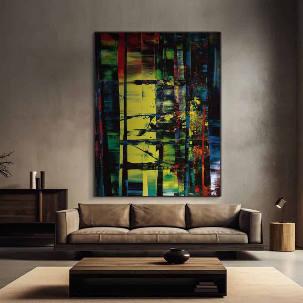 COLOR ABSTRACT ART "BROKEN LATTICE"