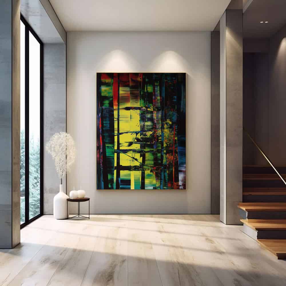 COLOR ABSTRACT ART "BROKEN LATTICE"