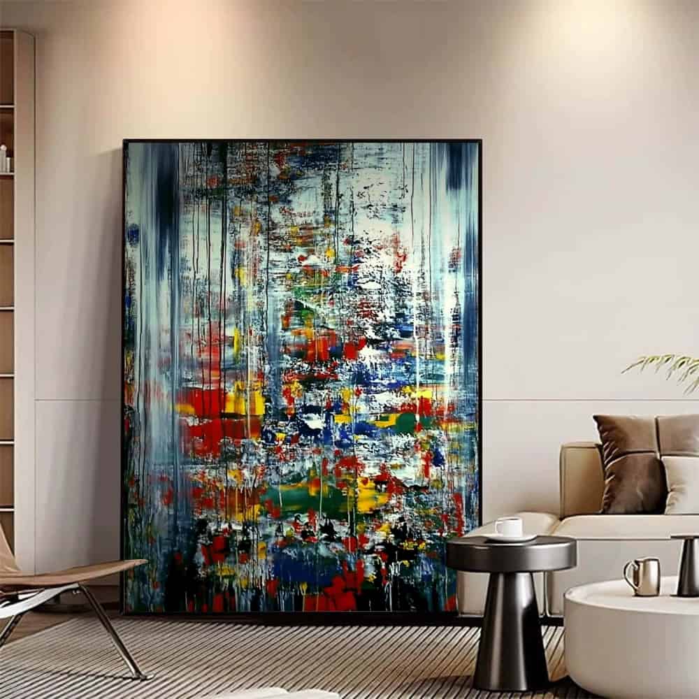 COLOR ABSTRACT ART "CHROMATIC CASCADE"