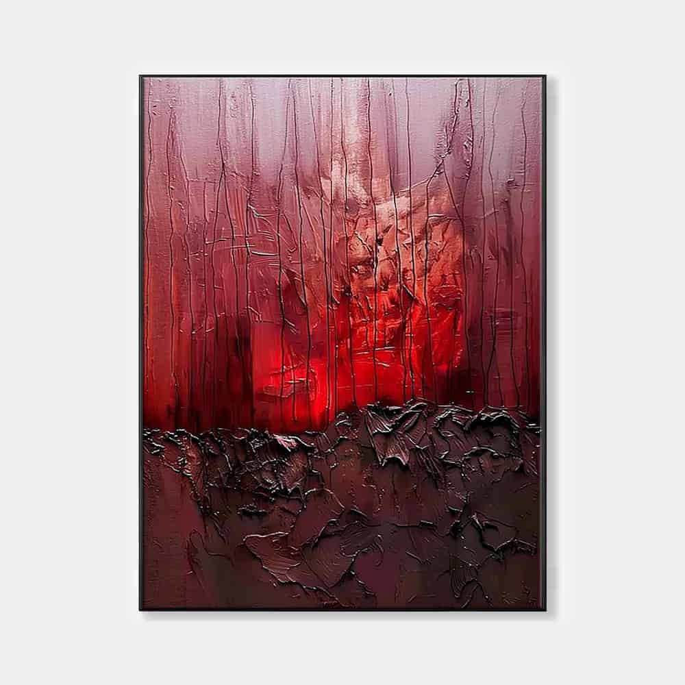 COLOR ABSTRACT ART "CRIMSON CORE"