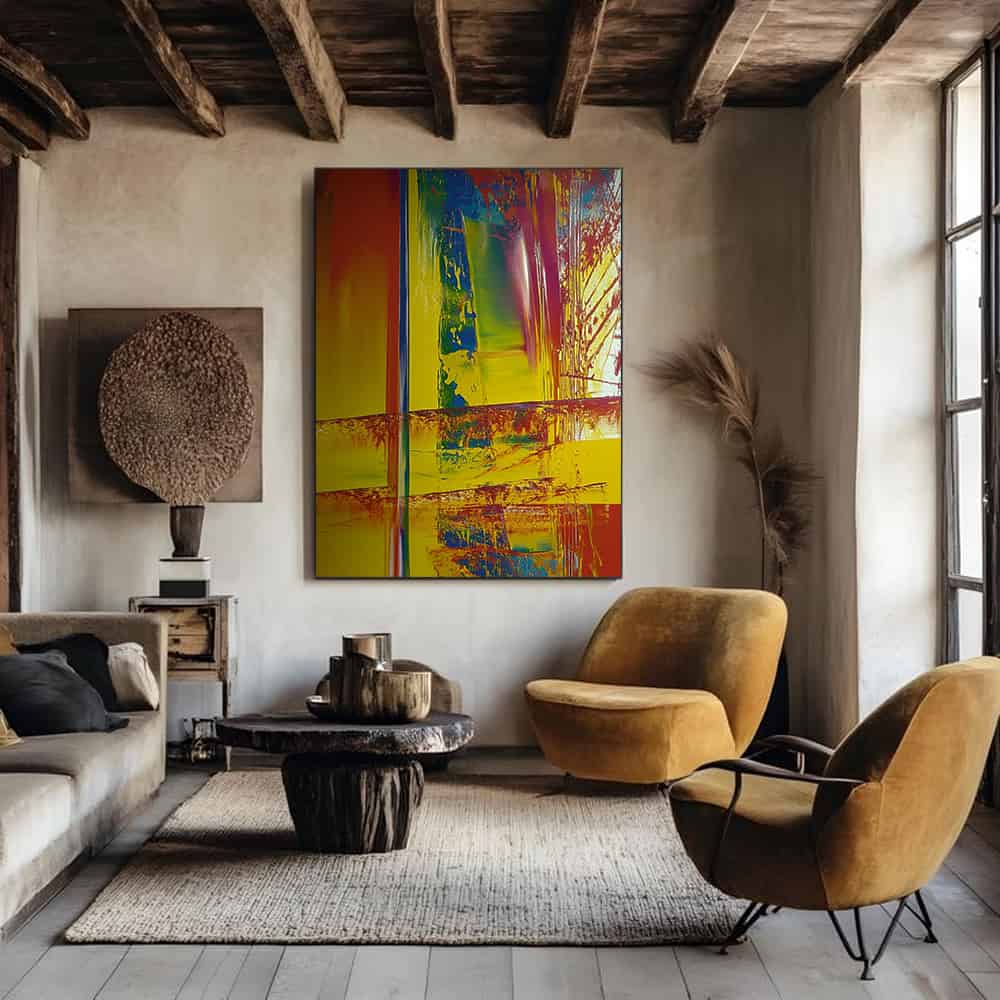COLOR ABSTRACT ART "CRITICAL FAULT"