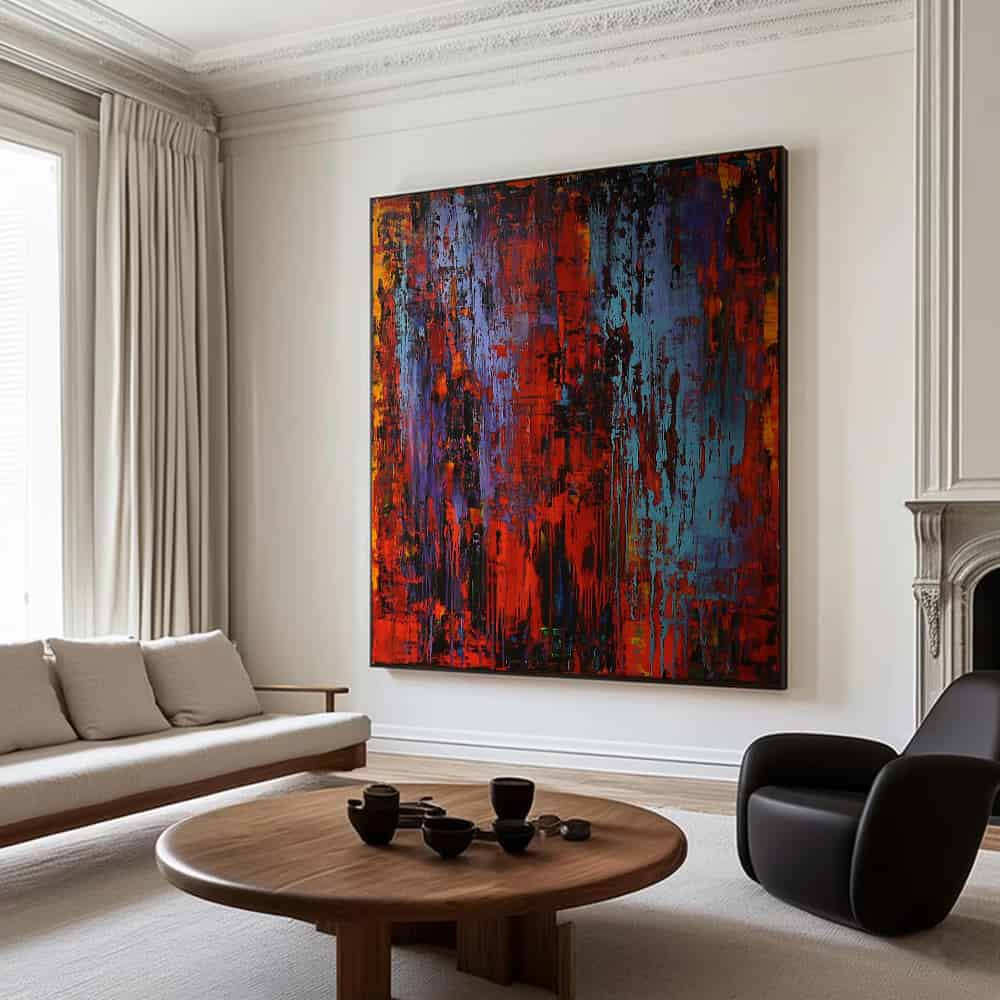 COLOR ABSTRACT ART "ELEMENTAL CLASH"