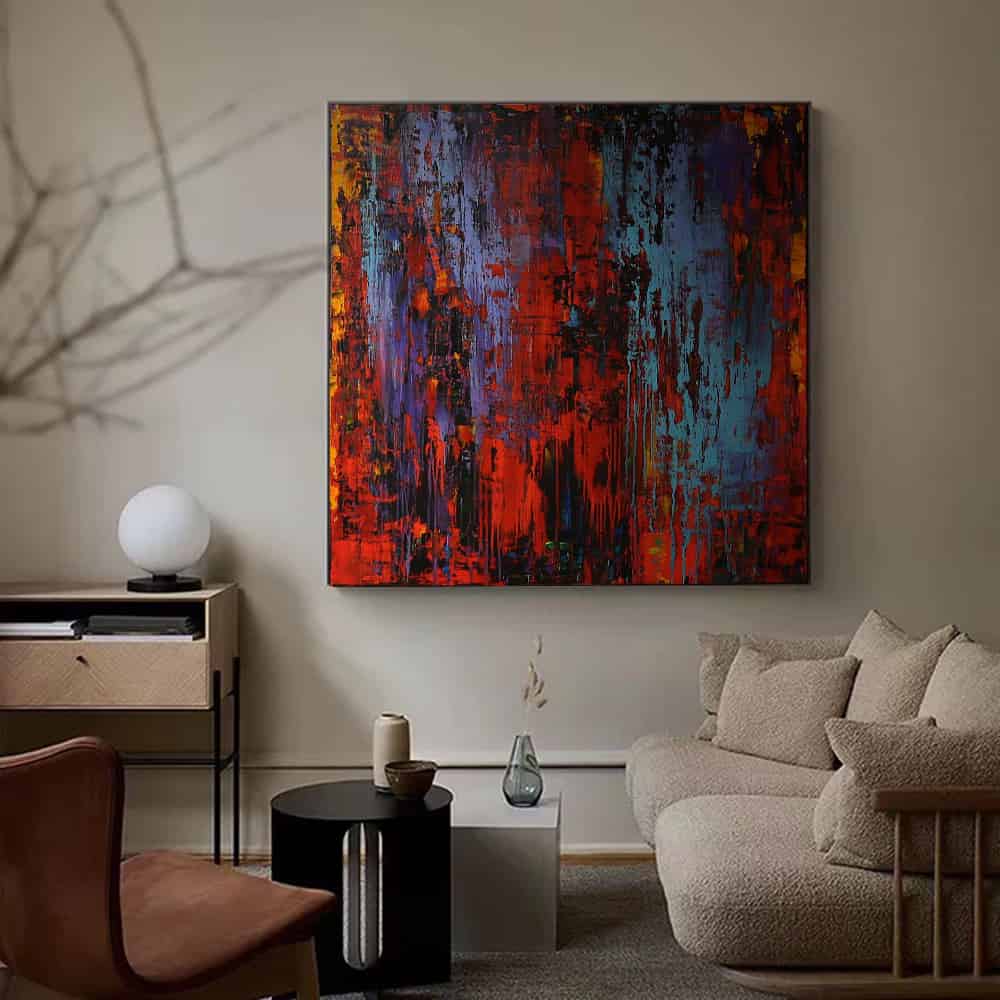 COLOR ABSTRACT ART "ELEMENTAL CLASH"