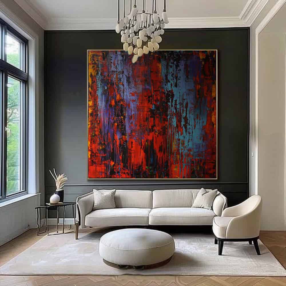 COLOR ABSTRACT ART "ELEMENTAL CLASH"