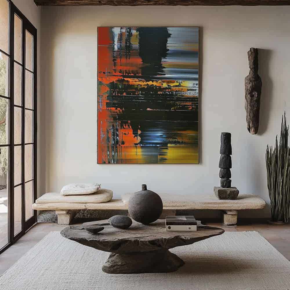 COLOR ABSTRACT ART "EMBER FLOW"