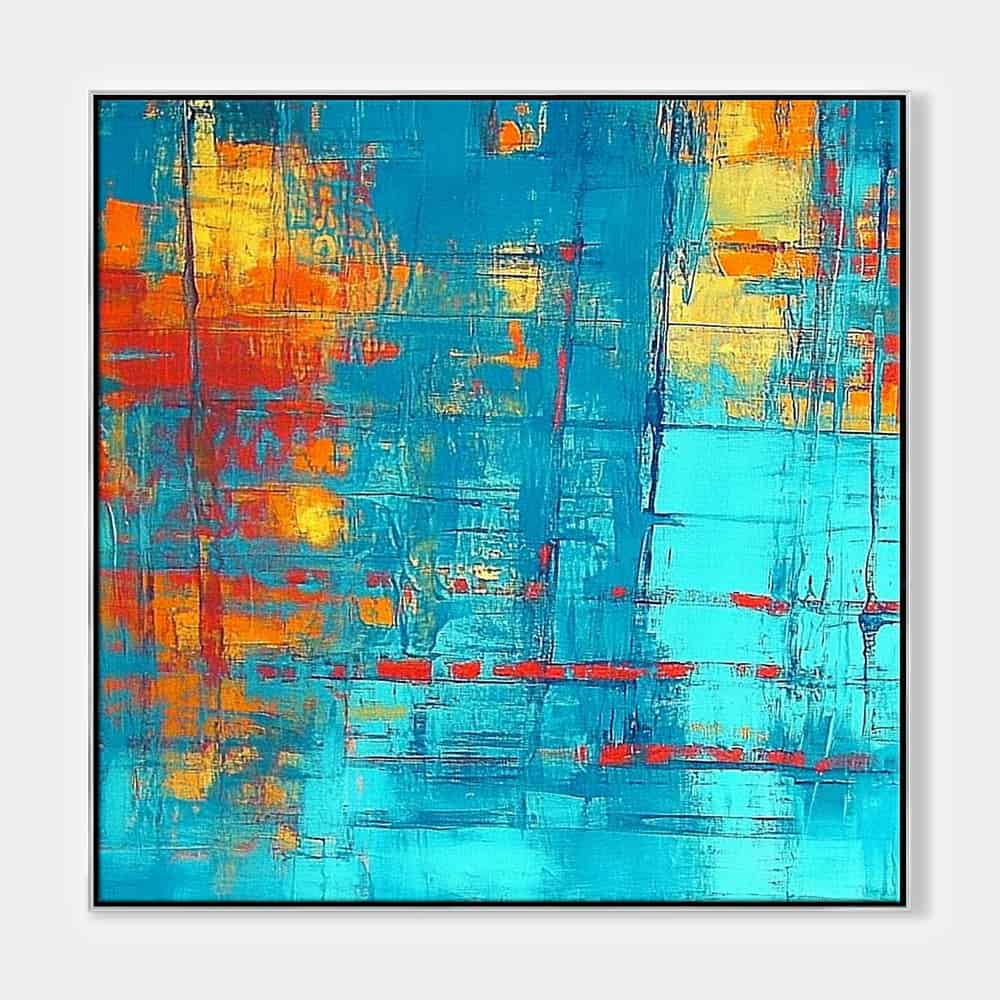 COLOR ABSTRACT ART "HORIZON FIRE"