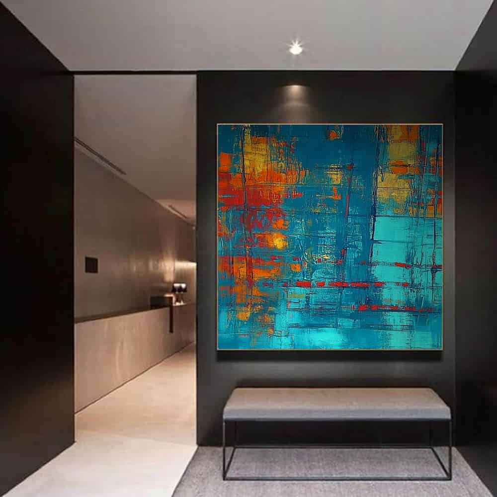 COLOR ABSTRACT ART "HORIZON FIRE"