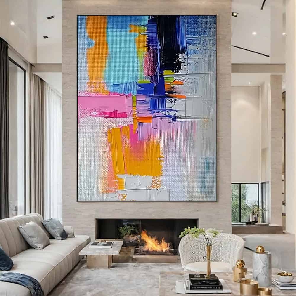 COLOR ABSTRACT ART "JOYFUL COLLISION"