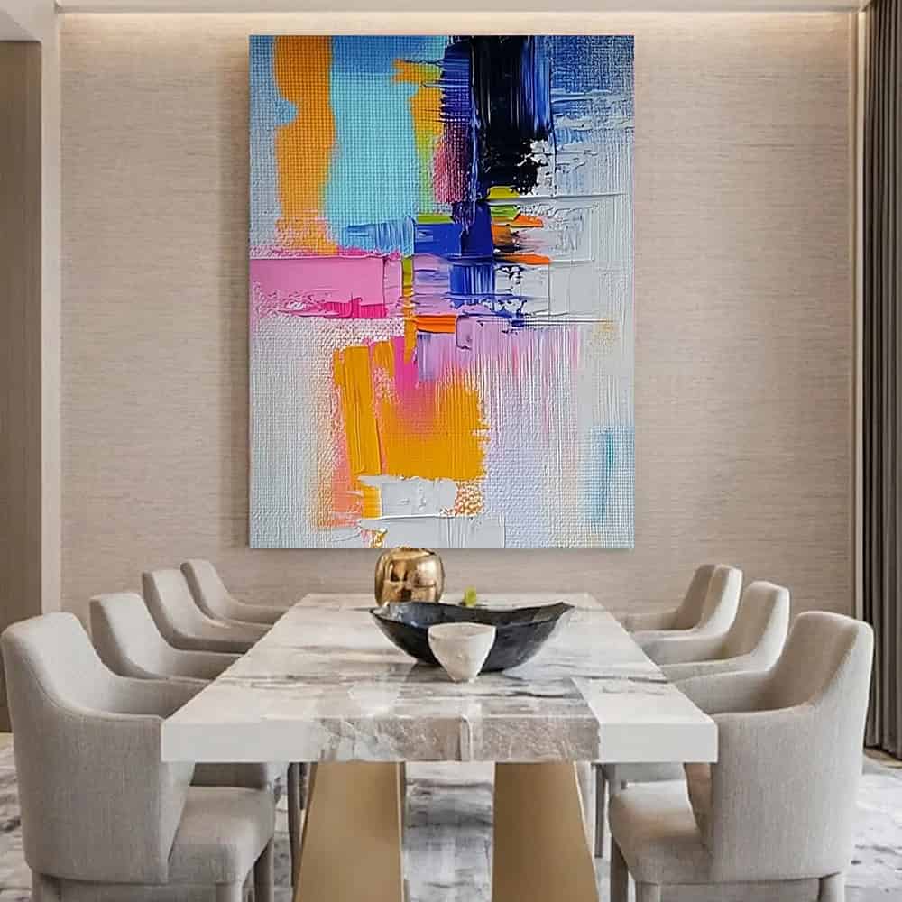 COLOR ABSTRACT ART "JOYFUL COLLISION"