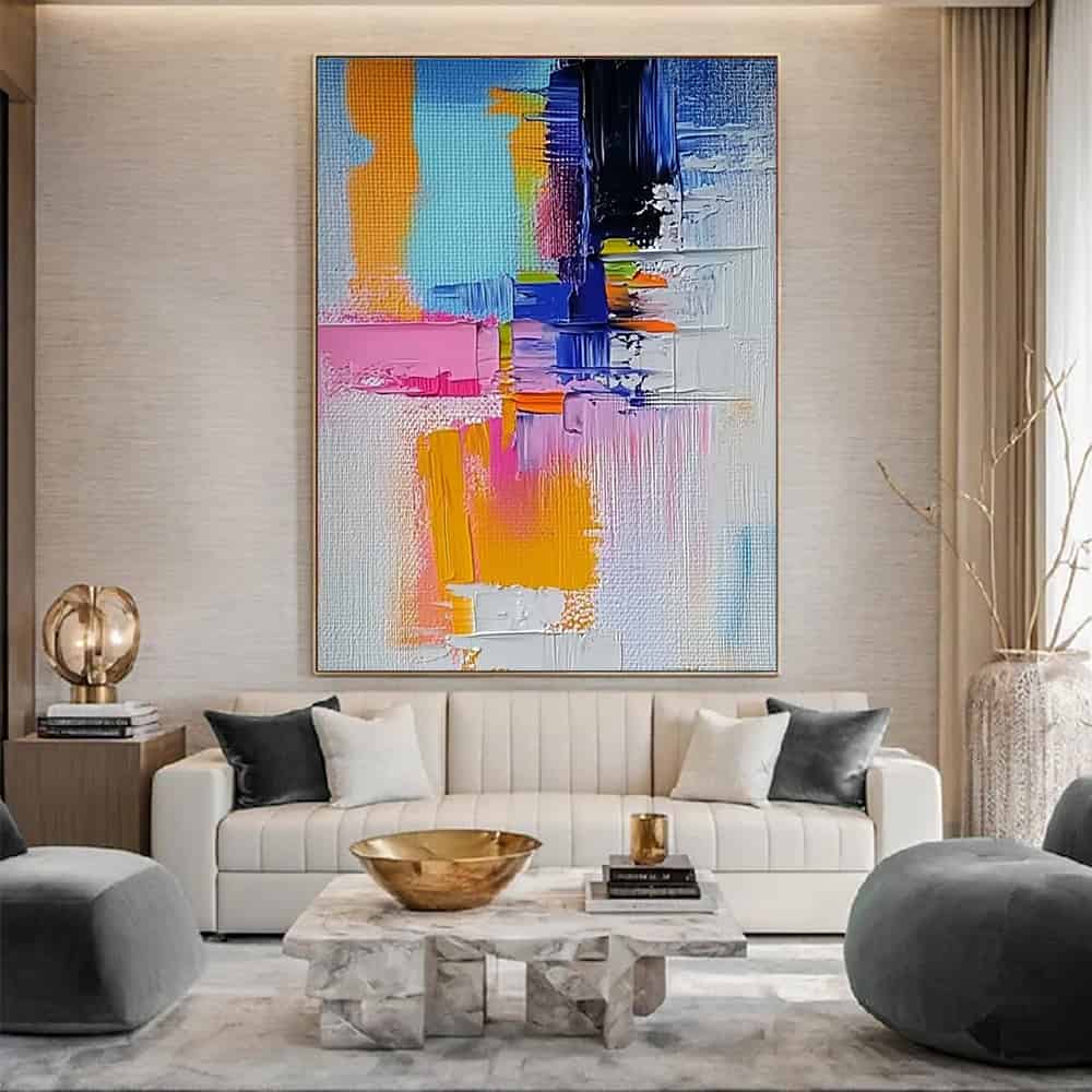 COLOR ABSTRACT ART "JOYFUL COLLISION"