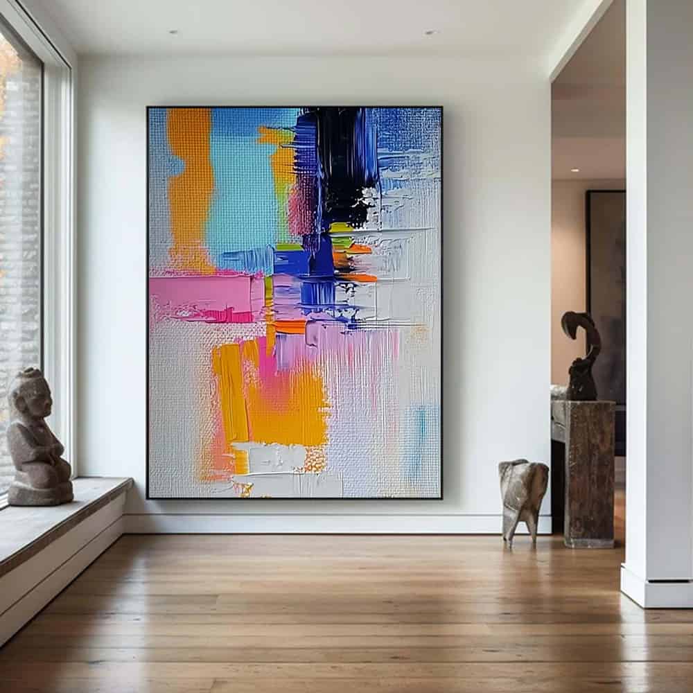 COLOR ABSTRACT ART "JOYFUL COLLISION"