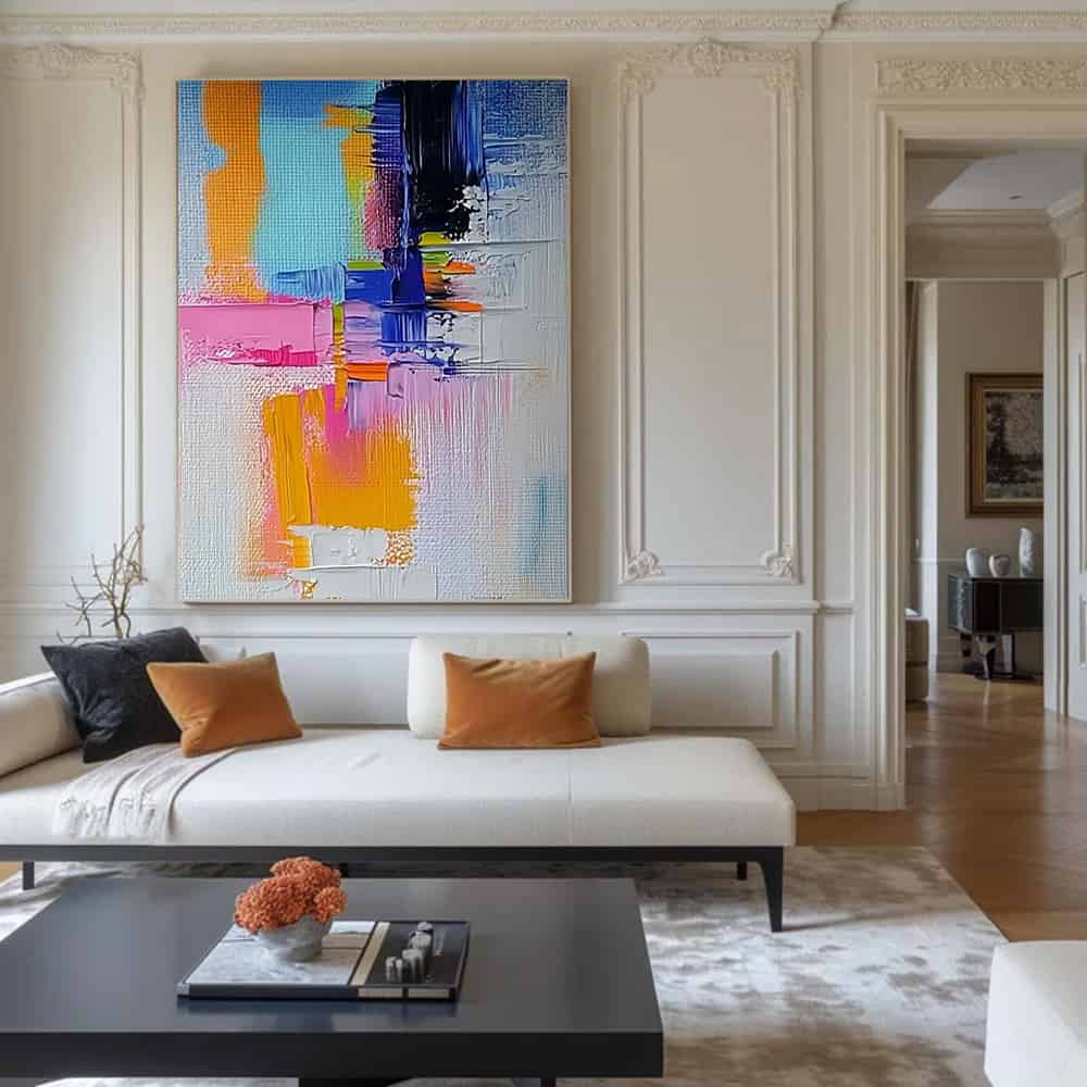 COLOR ABSTRACT ART "JOYFUL COLLISION"