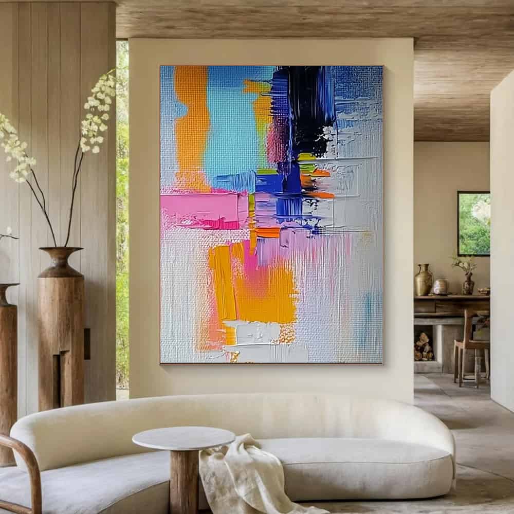 COLOR ABSTRACT ART "JOYFUL COLLISION"