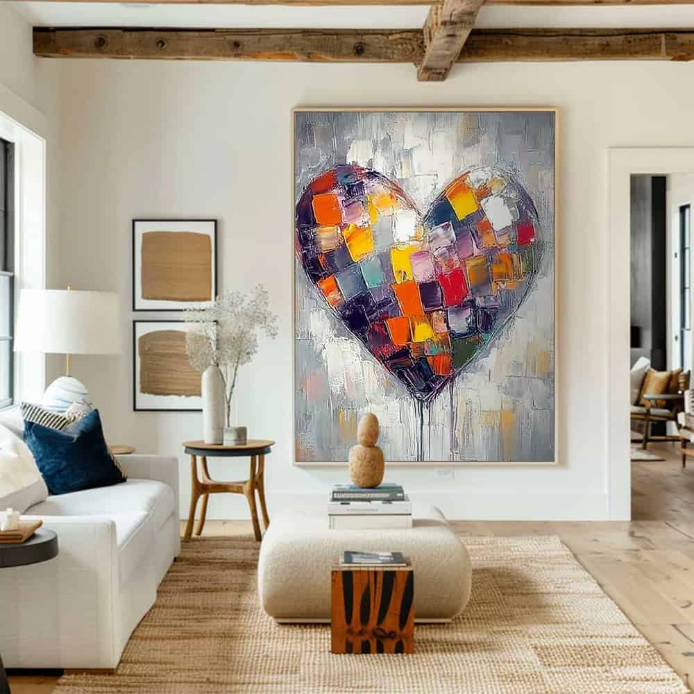 COLOR ABSTRACT ART "MOSAIC HEART"